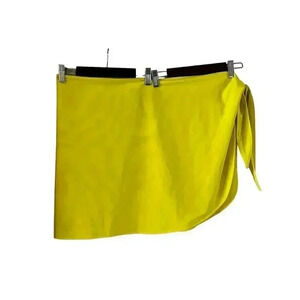 Good American Women’s Swim Coverup Skirt Neon Yellow 5/8 2XL - 5XL Side Tie